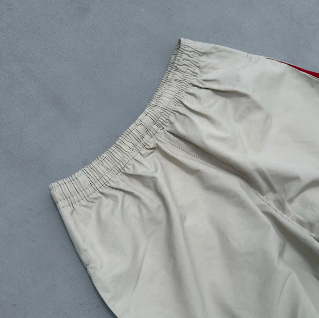 Roven Club Wide-Leg Pantolon — Bej/Kırmızı